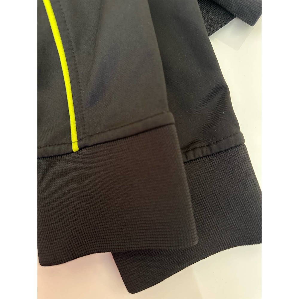 Women M Fila black jacket neon green yellow edge zipper workout - Picture 13 of 13